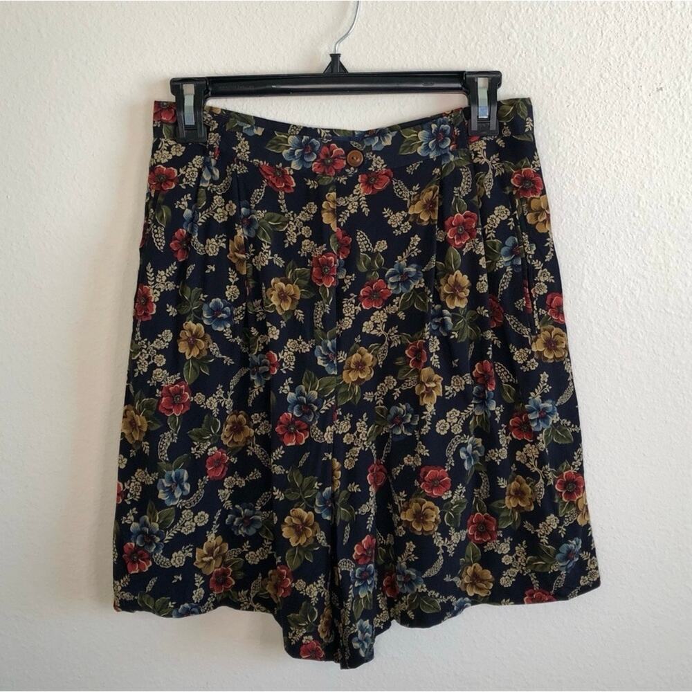 Breeches Vintage 10 Approx Modern Size 6 Floral High Waisted Shorts w Pockets